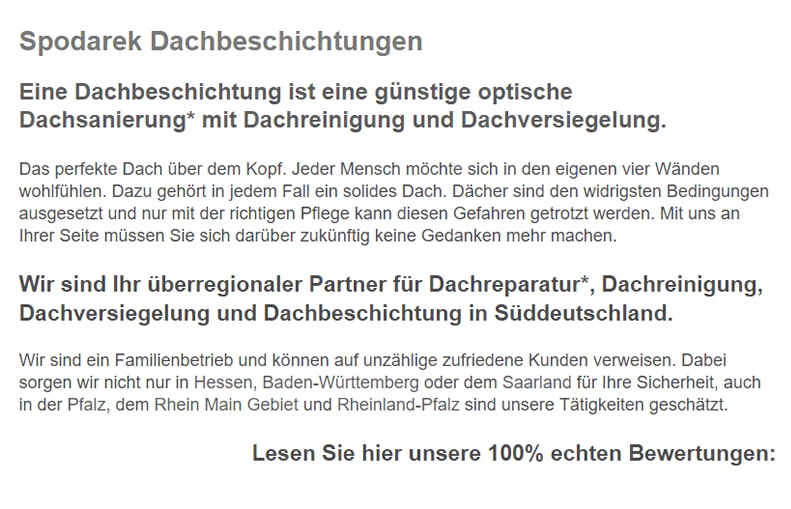 Dachbeschichtungen für  Ellhofen, Löwenstein, Heilbronn, Neckarsulm, Lehrensteinsfeld, Weinsberg, Obersulm oder Eberstadt, Erlenbach, Untergruppenbach