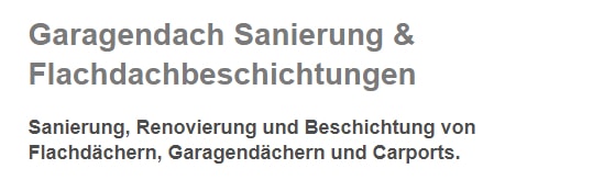 Garagendach Sanierungen in 74369 Löchgau, Freudental, Bönnigheim, Gemmrigheim, Erligheim, Besigheim, Walheim und Kirchheim (Neckar), Sachsenheim, Hessigheim